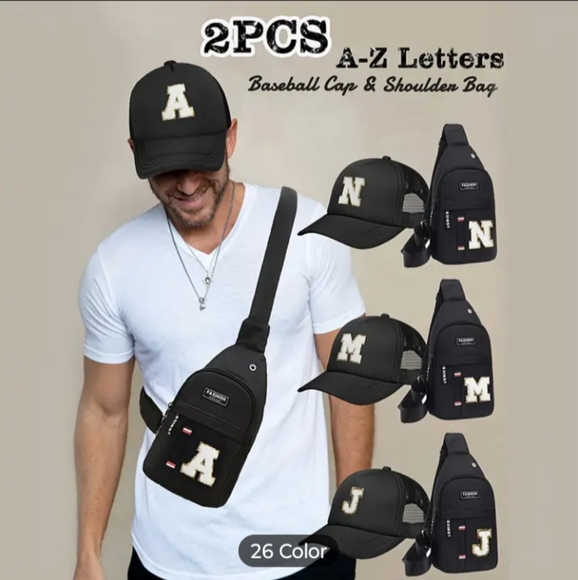 Truck hat matching crossbody bag your personal initial - Picture 1 of 3